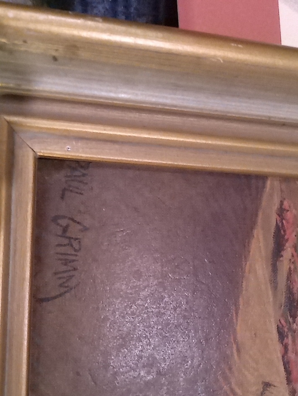 Signed Framed Artwork with Gold Frame